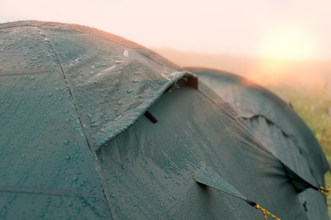 Leaking tent